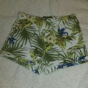 Forever 21 high waist tropical shorts